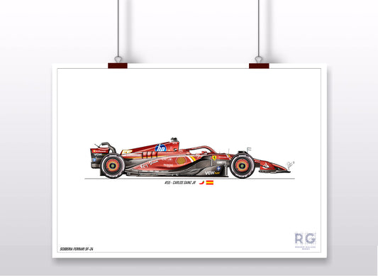 Carlos Sainz Scuderia Ferrari SF-24 - Poster - A2/A3